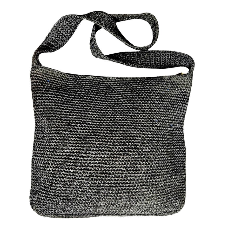 The Sak Vintage Crocheted Shoulder Bag Black